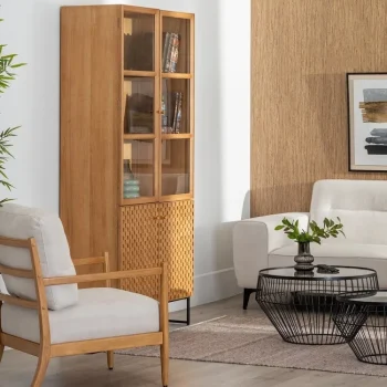 IXIA Vitrinas^Vitrina Marigni 4 Puertas Color Natural 84,5 X 198 X 42,5 Cm