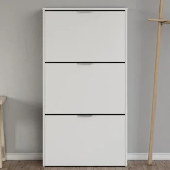 FORES Zapateros^Zapatero Blanco De 3 Puertas Capacidad 18 Pares 60 X 113 X 22 Cm