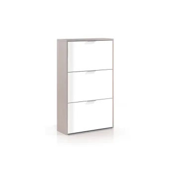 FORES Zapateros^Zapatero Madrid 18 Pares Color Roble Y Blanco 60 X 113 X 22 Cm